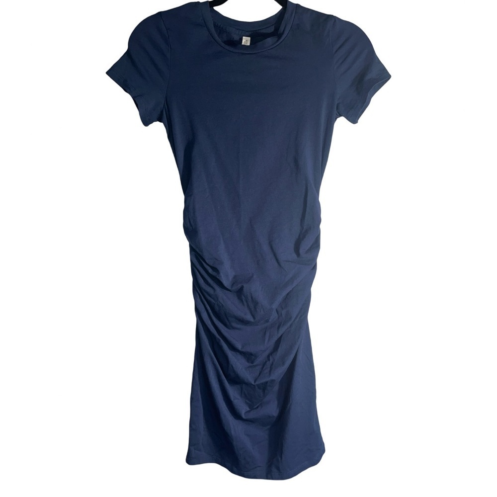 Missufe Navy Bodycon Maternity Dress